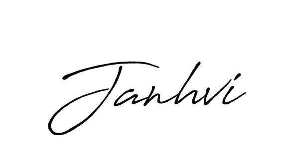 Janhvi stylish signature style. Best Handwritten Sign (Antro_Vectra_Bolder) for my name. Handwritten Signature Collection Ideas for my name Janhvi. Janhvi signature style 7 images and pictures png