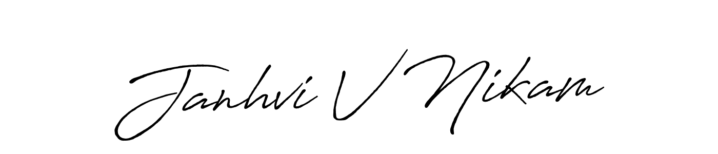 Make a beautiful signature design for name Janhvi V Nikam. Use this online signature maker to create a handwritten signature for free. Janhvi V Nikam signature style 7 images and pictures png