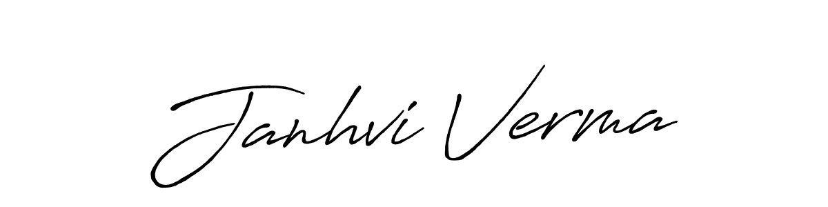 You should practise on your own different ways (Antro_Vectra_Bolder) to write your name (Janhvi Verma) in signature. don't let someone else do it for you. Janhvi Verma signature style 7 images and pictures png