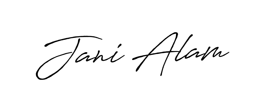 Also You can easily find your signature by using the search form. We will create Jani Alam name handwritten signature images for you free of cost using Antro_Vectra_Bolder sign style. Jani Alam signature style 7 images and pictures png