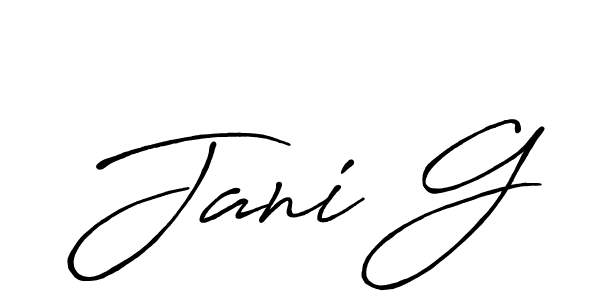 Also we have Jani G name is the best signature style. Create professional handwritten signature collection using Antro_Vectra_Bolder autograph style. Jani G signature style 7 images and pictures png