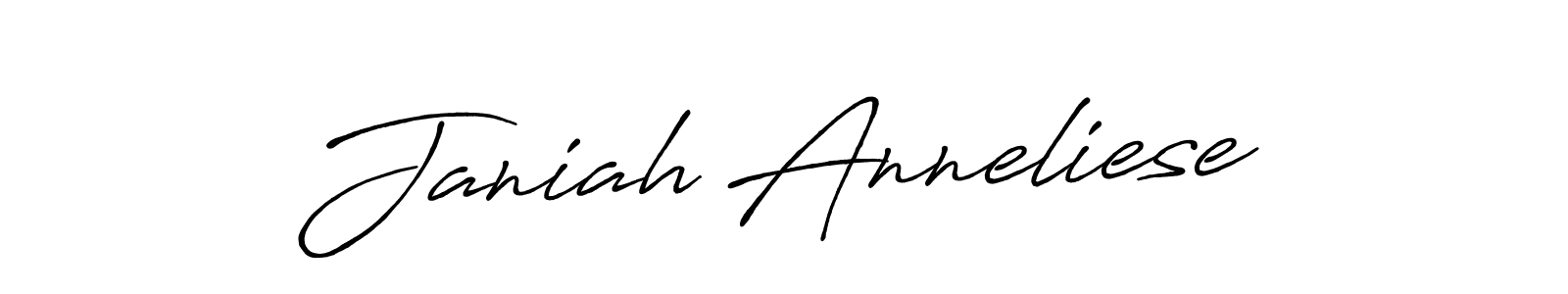 Design your own signature with our free online signature maker. With this signature software, you can create a handwritten (Antro_Vectra_Bolder) signature for name Janiah Anneliese. Janiah Anneliese signature style 7 images and pictures png