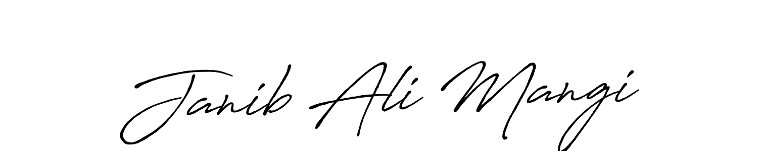 if you are searching for the best signature style for your name Janib Ali Mangi. so please give up your signature search. here we have designed multiple signature styles  using Antro_Vectra_Bolder. Janib Ali Mangi signature style 7 images and pictures png