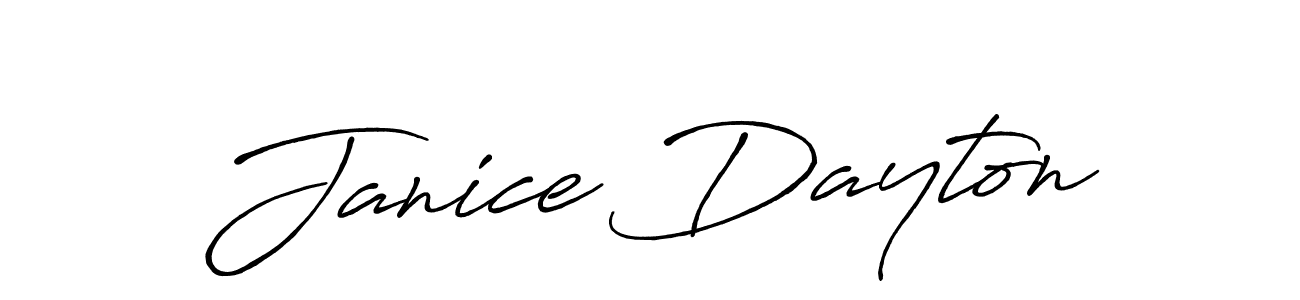 Make a beautiful signature design for name Janice Dayton. With this signature (Antro_Vectra_Bolder) style, you can create a handwritten signature for free. Janice Dayton signature style 7 images and pictures png