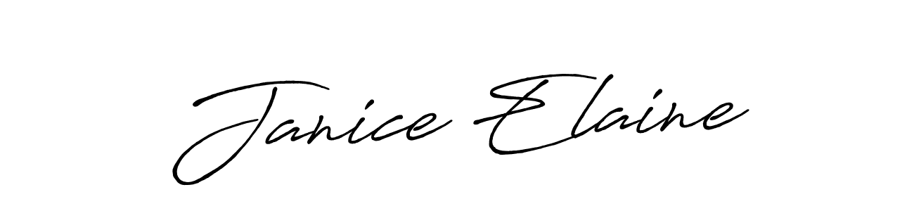 Make a beautiful signature design for name Janice Elaine. With this signature (Antro_Vectra_Bolder) style, you can create a handwritten signature for free. Janice Elaine signature style 7 images and pictures png