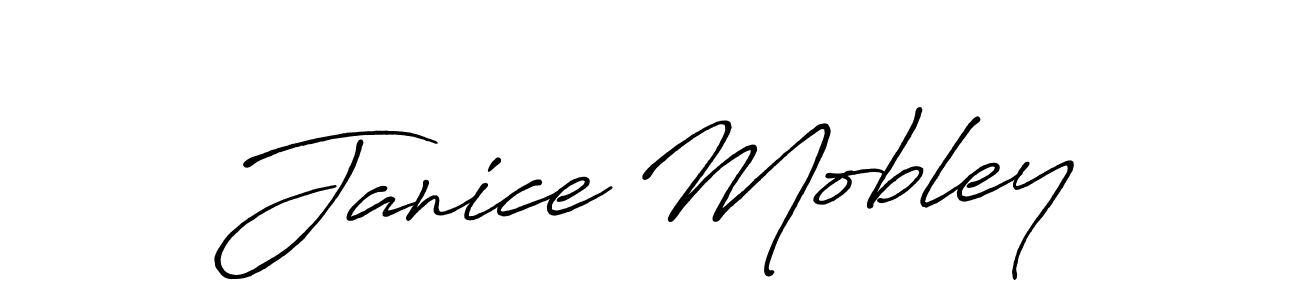 Design your own signature with our free online signature maker. With this signature software, you can create a handwritten (Antro_Vectra_Bolder) signature for name Janice Mobley. Janice Mobley signature style 7 images and pictures png
