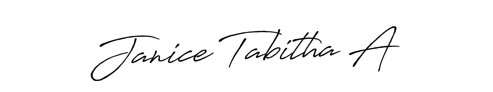 How to make Janice Tabitha A name signature. Use Antro_Vectra_Bolder style for creating short signs online. This is the latest handwritten sign. Janice Tabitha A signature style 7 images and pictures png