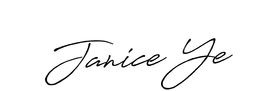 if you are searching for the best signature style for your name Janice Ye. so please give up your signature search. here we have designed multiple signature styles  using Antro_Vectra_Bolder. Janice Ye signature style 7 images and pictures png