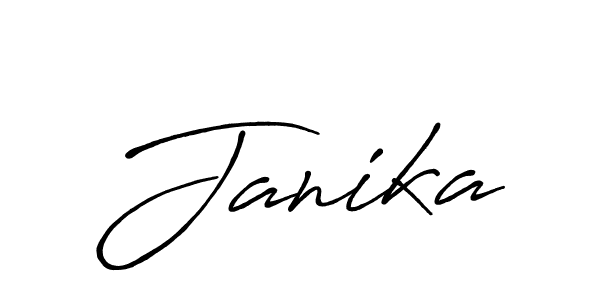 Make a beautiful signature design for name Janika. With this signature (Antro_Vectra_Bolder) style, you can create a handwritten signature for free. Janika signature style 7 images and pictures png