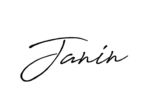 Create a beautiful signature design for name Janin. With this signature (Antro_Vectra_Bolder) fonts, you can make a handwritten signature for free. Janin signature style 7 images and pictures png