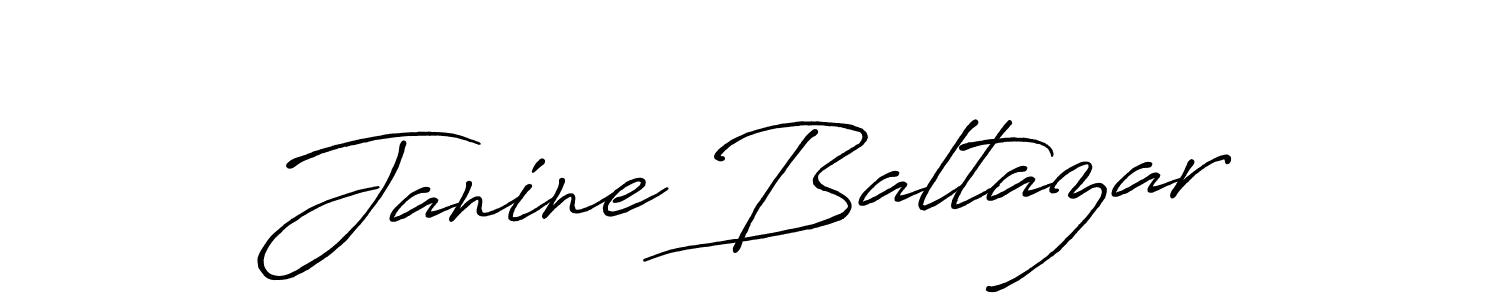 Make a beautiful signature design for name Janine Baltazar. With this signature (Antro_Vectra_Bolder) style, you can create a handwritten signature for free. Janine Baltazar signature style 7 images and pictures png