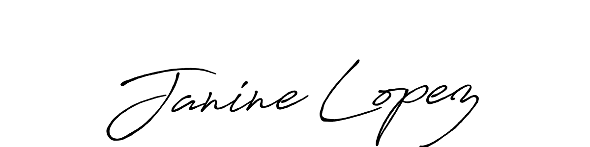 How to make Janine Lopez name signature. Use Antro_Vectra_Bolder style for creating short signs online. This is the latest handwritten sign. Janine Lopez signature style 7 images and pictures png