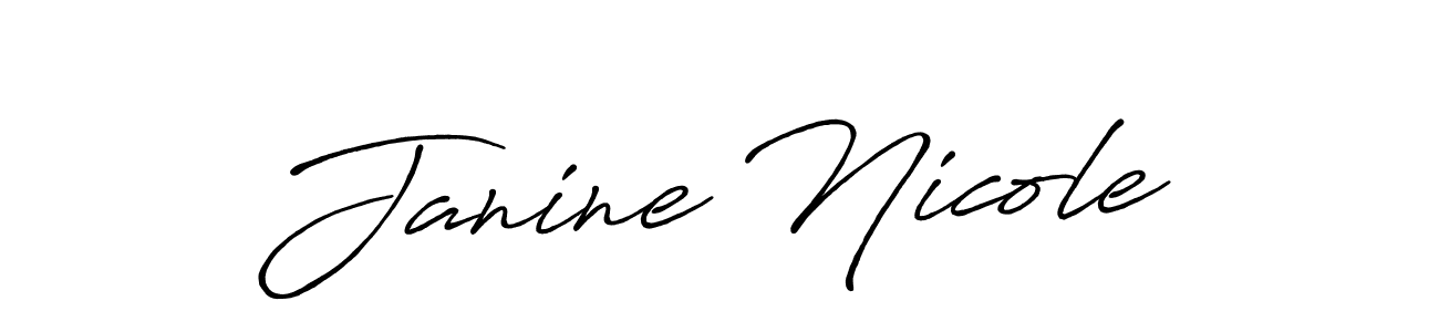 Create a beautiful signature design for name Janine Nicole. With this signature (Antro_Vectra_Bolder) fonts, you can make a handwritten signature for free. Janine Nicole signature style 7 images and pictures png