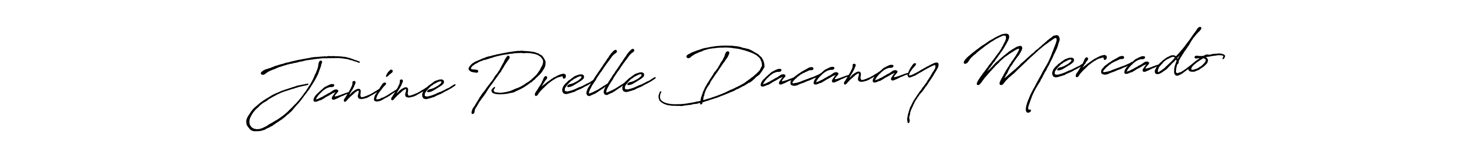 Similarly Antro_Vectra_Bolder is the best handwritten signature design. Signature creator online .You can use it as an online autograph creator for name Janine Prelle Dacanay Mercado. Janine Prelle Dacanay Mercado signature style 7 images and pictures png