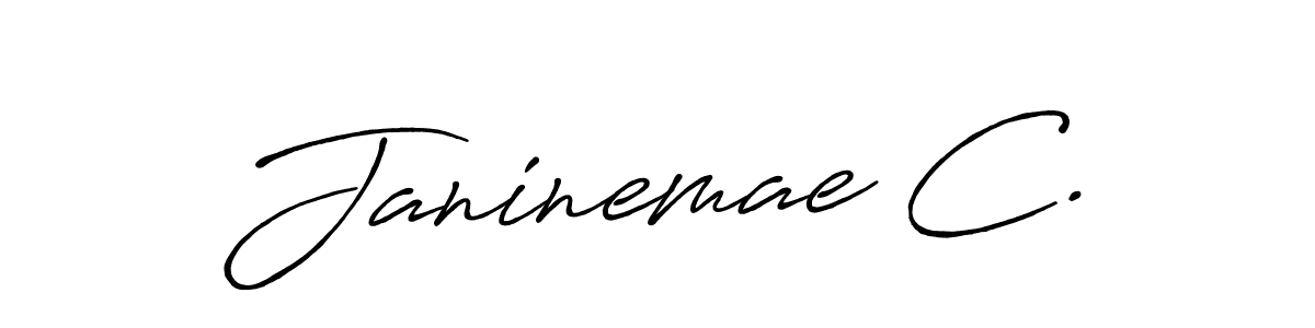 if you are searching for the best signature style for your name Janinemae C.. so please give up your signature search. here we have designed multiple signature styles  using Antro_Vectra_Bolder. Janinemae C. signature style 7 images and pictures png
