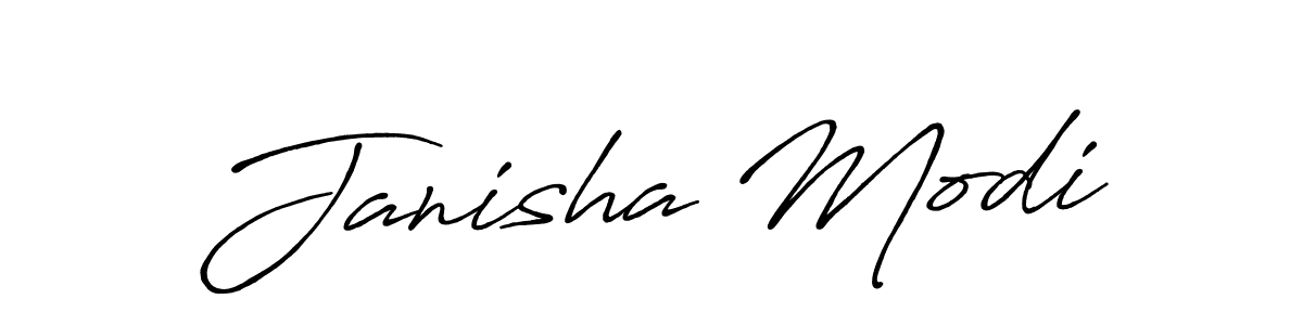 Also You can easily find your signature by using the search form. We will create Janisha Modi name handwritten signature images for you free of cost using Antro_Vectra_Bolder sign style. Janisha Modi signature style 7 images and pictures png