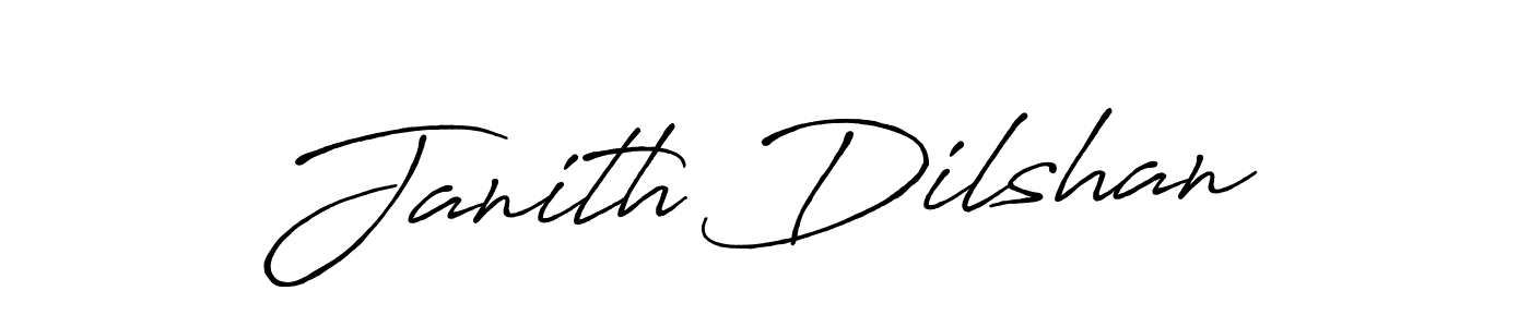 Make a beautiful signature design for name Janith Dilshan. With this signature (Antro_Vectra_Bolder) style, you can create a handwritten signature for free. Janith Dilshan signature style 7 images and pictures png