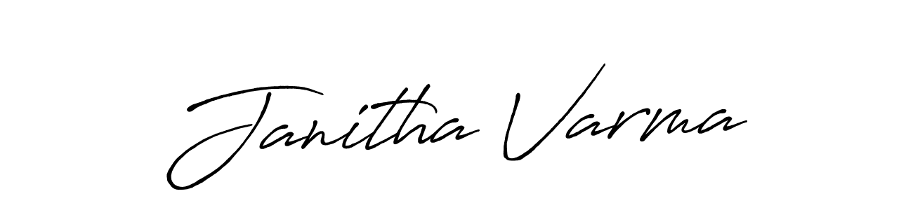 Design your own signature with our free online signature maker. With this signature software, you can create a handwritten (Antro_Vectra_Bolder) signature for name Janitha Varma. Janitha Varma signature style 7 images and pictures png