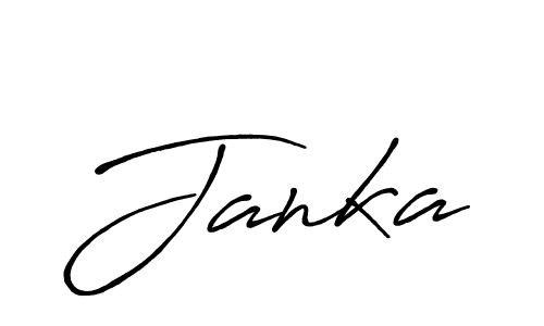 How to make Janka signature? Antro_Vectra_Bolder is a professional autograph style. Create handwritten signature for Janka name. Janka signature style 7 images and pictures png