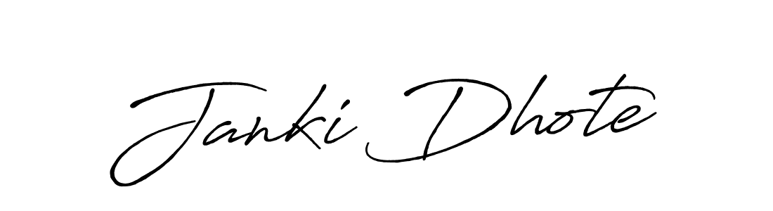 Use a signature maker to create a handwritten signature online. With this signature software, you can design (Antro_Vectra_Bolder) your own signature for name Janki Dhote. Janki Dhote signature style 7 images and pictures png