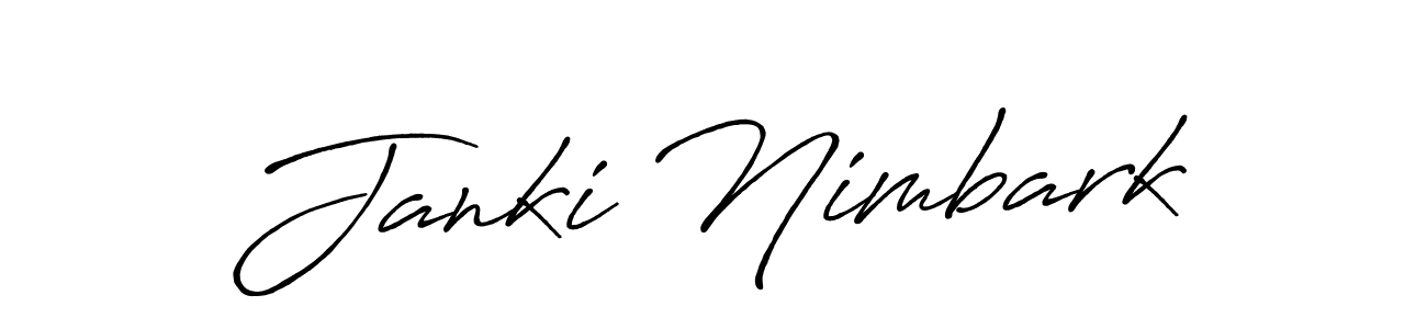 Also we have Janki Nimbark name is the best signature style. Create professional handwritten signature collection using Antro_Vectra_Bolder autograph style. Janki Nimbark signature style 7 images and pictures png