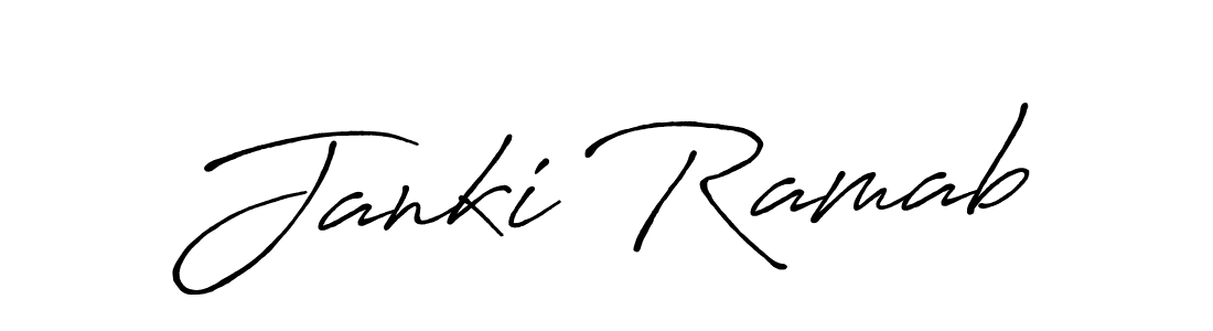 Also we have Janki Ramab name is the best signature style. Create professional handwritten signature collection using Antro_Vectra_Bolder autograph style. Janki Ramab signature style 7 images and pictures png