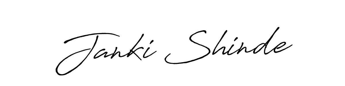 Create a beautiful signature design for name Janki Shinde. With this signature (Antro_Vectra_Bolder) fonts, you can make a handwritten signature for free. Janki Shinde signature style 7 images and pictures png