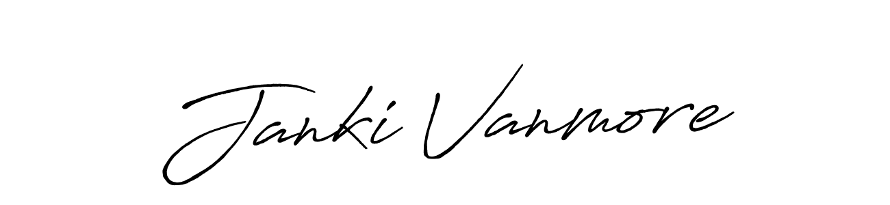 Also we have Janki Vanmore name is the best signature style. Create professional handwritten signature collection using Antro_Vectra_Bolder autograph style. Janki Vanmore signature style 7 images and pictures png