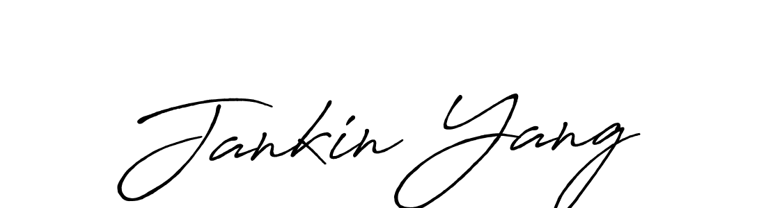 Jankin Yang stylish signature style. Best Handwritten Sign (Antro_Vectra_Bolder) for my name. Handwritten Signature Collection Ideas for my name Jankin Yang. Jankin Yang signature style 7 images and pictures png