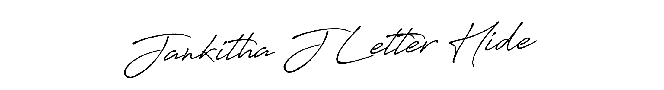 Antro_Vectra_Bolder is a professional signature style that is perfect for those who want to add a touch of class to their signature. It is also a great choice for those who want to make their signature more unique. Get Jankitha J Letter Hide name to fancy signature for free. Jankitha J Letter Hide signature style 7 images and pictures png