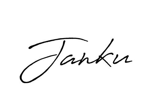 Janku stylish signature style. Best Handwritten Sign (Antro_Vectra_Bolder) for my name. Handwritten Signature Collection Ideas for my name Janku. Janku signature style 7 images and pictures png
