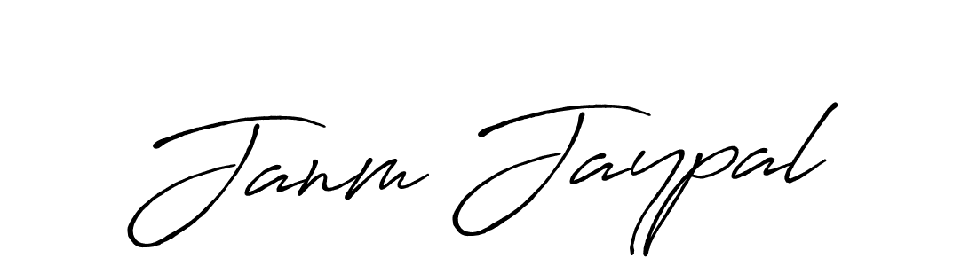 Create a beautiful signature design for name Janm Jaypal. With this signature (Antro_Vectra_Bolder) fonts, you can make a handwritten signature for free. Janm Jaypal signature style 7 images and pictures png