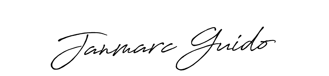 Janmarc Guido stylish signature style. Best Handwritten Sign (Antro_Vectra_Bolder) for my name. Handwritten Signature Collection Ideas for my name Janmarc Guido. Janmarc Guido signature style 7 images and pictures png