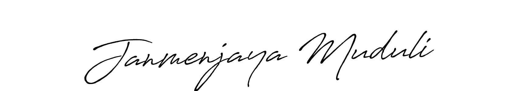 Janmenjaya Muduli stylish signature style. Best Handwritten Sign (Antro_Vectra_Bolder) for my name. Handwritten Signature Collection Ideas for my name Janmenjaya Muduli. Janmenjaya Muduli signature style 7 images and pictures png