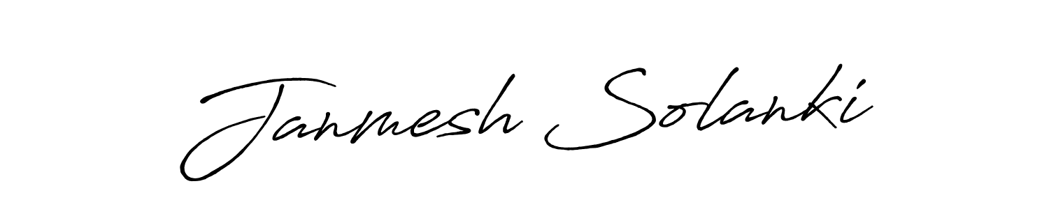 Antro_Vectra_Bolder is a professional signature style that is perfect for those who want to add a touch of class to their signature. It is also a great choice for those who want to make their signature more unique. Get Janmesh Solanki name to fancy signature for free. Janmesh Solanki signature style 7 images and pictures png