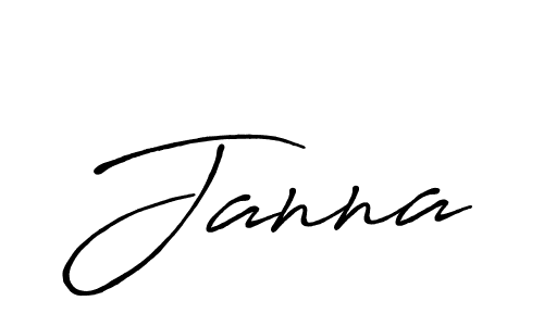 Use a signature maker to create a handwritten signature online. With this signature software, you can design (Antro_Vectra_Bolder) your own signature for name Janna. Janna signature style 7 images and pictures png