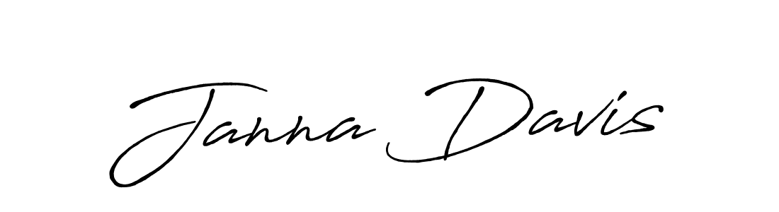 Design your own signature with our free online signature maker. With this signature software, you can create a handwritten (Antro_Vectra_Bolder) signature for name Janna Davis. Janna Davis signature style 7 images and pictures png