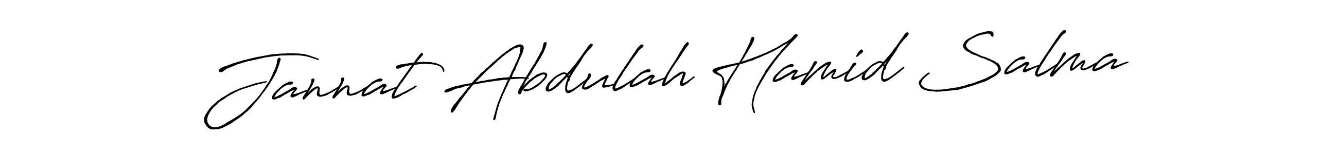 Make a short Jannat Abdulah Hamid Salma signature style. Manage your documents anywhere anytime using Antro_Vectra_Bolder. Create and add eSignatures, submit forms, share and send files easily. Jannat Abdulah Hamid Salma signature style 7 images and pictures png