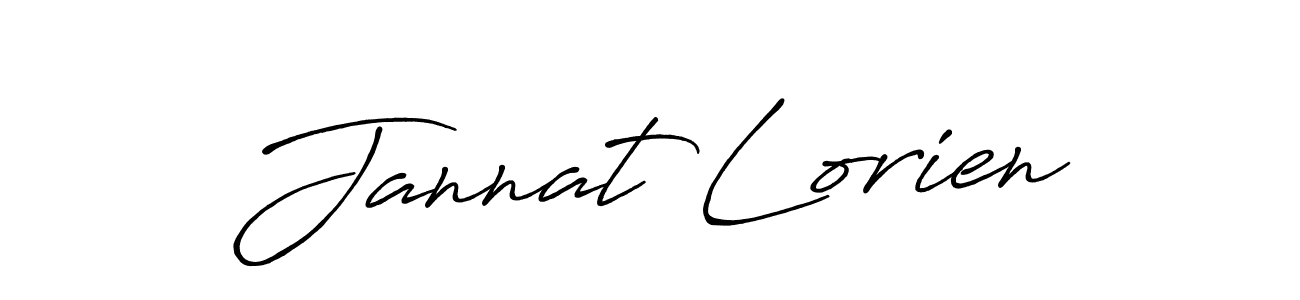 if you are searching for the best signature style for your name Jannat Lorien. so please give up your signature search. here we have designed multiple signature styles  using Antro_Vectra_Bolder. Jannat Lorien signature style 7 images and pictures png