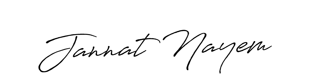 It looks lik you need a new signature style for name Jannat Nayem. Design unique handwritten (Antro_Vectra_Bolder) signature with our free signature maker in just a few clicks. Jannat Nayem signature style 7 images and pictures png