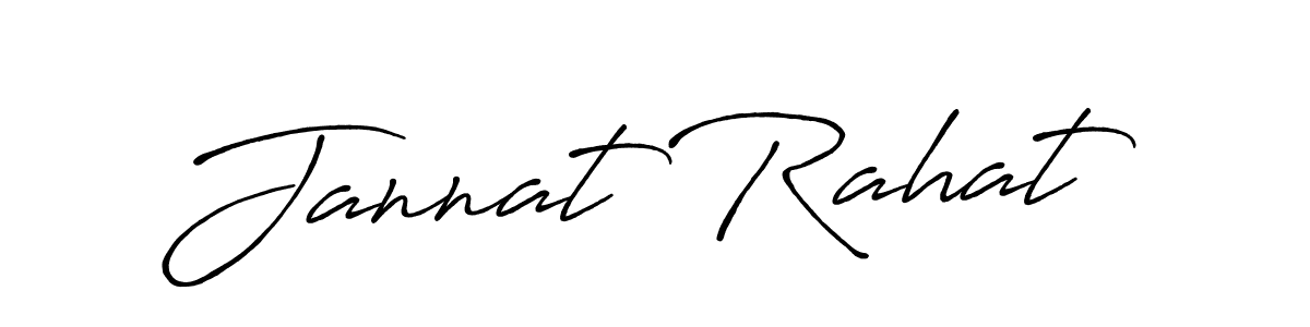 Create a beautiful signature design for name Jannat Rahat. With this signature (Antro_Vectra_Bolder) fonts, you can make a handwritten signature for free. Jannat Rahat signature style 7 images and pictures png