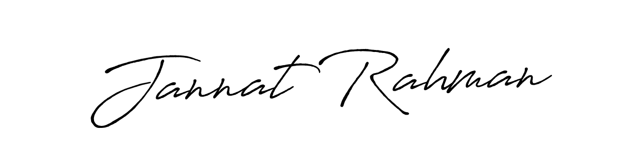 Antro_Vectra_Bolder is a professional signature style that is perfect for those who want to add a touch of class to their signature. It is also a great choice for those who want to make their signature more unique. Get Jannat Rahman name to fancy signature for free. Jannat Rahman signature style 7 images and pictures png