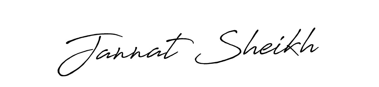 Also You can easily find your signature by using the search form. We will create Jannat Sheikh name handwritten signature images for you free of cost using Antro_Vectra_Bolder sign style. Jannat Sheikh signature style 7 images and pictures png