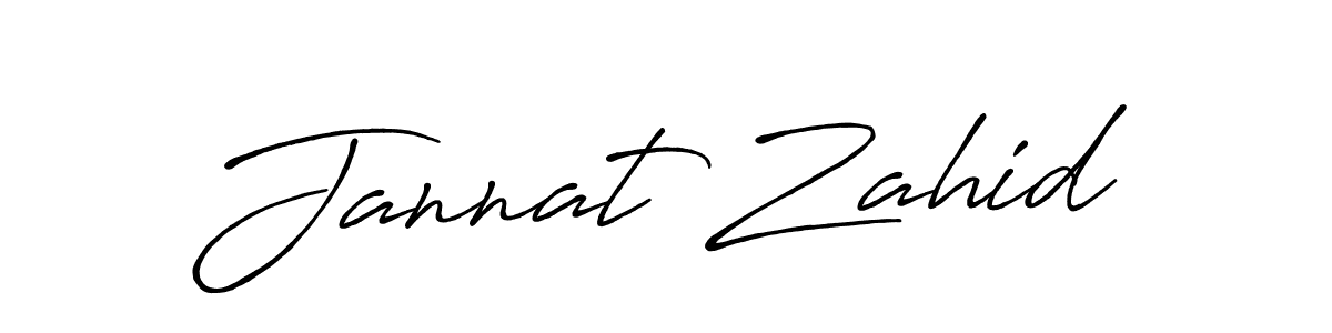 Create a beautiful signature design for name Jannat Zahid. With this signature (Antro_Vectra_Bolder) fonts, you can make a handwritten signature for free. Jannat Zahid signature style 7 images and pictures png