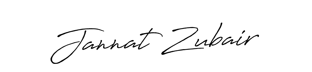 Create a beautiful signature design for name Jannat Zubair. With this signature (Antro_Vectra_Bolder) fonts, you can make a handwritten signature for free. Jannat Zubair signature style 7 images and pictures png