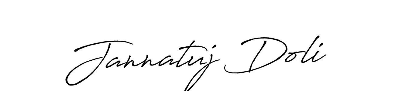 Design your own signature with our free online signature maker. With this signature software, you can create a handwritten (Antro_Vectra_Bolder) signature for name Jannatuj Doli. Jannatuj Doli signature style 7 images and pictures png