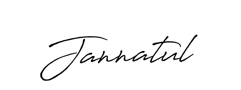 Make a beautiful signature design for name Jannatul. With this signature (Antro_Vectra_Bolder) style, you can create a handwritten signature for free. Jannatul signature style 7 images and pictures png