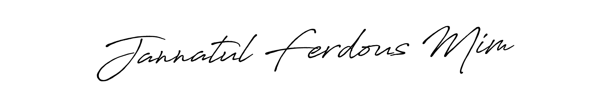 Also we have Jannatul Ferdous Mim name is the best signature style. Create professional handwritten signature collection using Antro_Vectra_Bolder autograph style. Jannatul Ferdous Mim signature style 7 images and pictures png