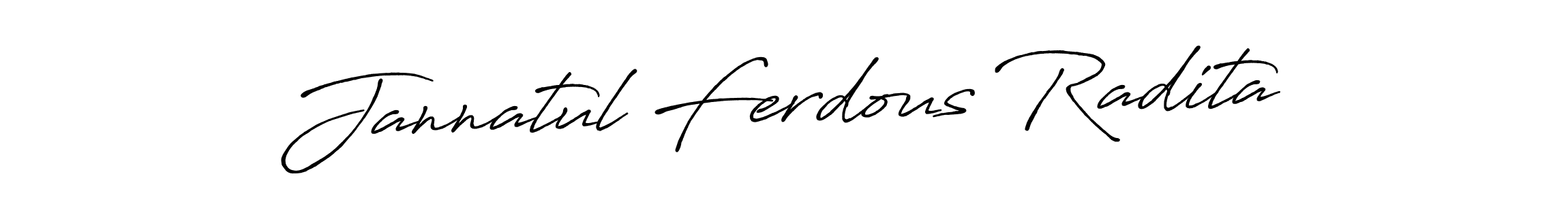 Use a signature maker to create a handwritten signature online. With this signature software, you can design (Antro_Vectra_Bolder) your own signature for name Jannatul Ferdous Radita. Jannatul Ferdous Radita signature style 7 images and pictures png