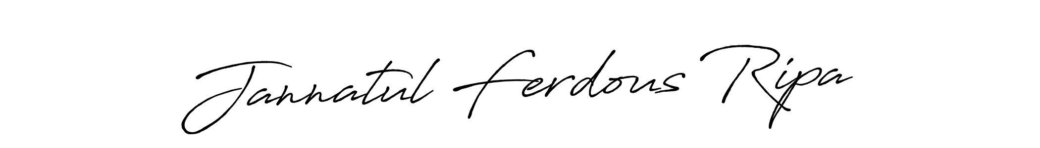 How to make Jannatul Ferdous Ripa signature? Antro_Vectra_Bolder is a professional autograph style. Create handwritten signature for Jannatul Ferdous Ripa name. Jannatul Ferdous Ripa signature style 7 images and pictures png